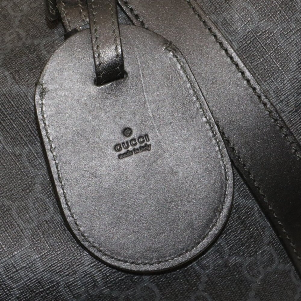 Gucci GG Supreme Monogram Medium Carry-On Duffle Bag - Black/Grey - Picture 10 of 16